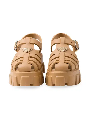 Prada Women's Foam Rubber Sandals - Light Brown | Thumbnail 4 Prada Women's Foam Rubber Sandals - Light Brown | Thumbnail 4