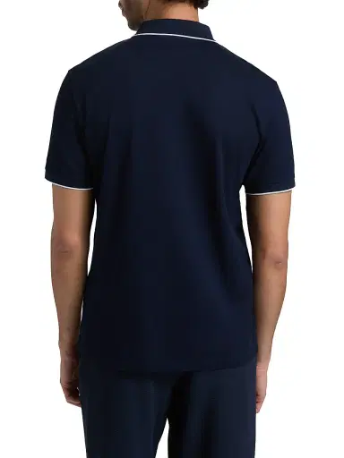 Giorgio Armani Men's Cotton Jersey Polo Shirt - Blue - Size 42 | Thumbnail 5 Giorgio Armani Men's Cotton Jersey Polo Shirt - Blue - Size 42 | Thumbnail 5