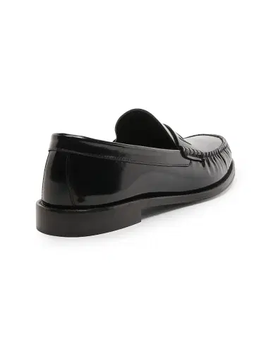 Tom Ford Men's Burnished Leather Penny Loafers - Black | Thumbnail 3 Tom Ford Men's Burnished Leather Penny Loafers - Black | Thumbnail 3