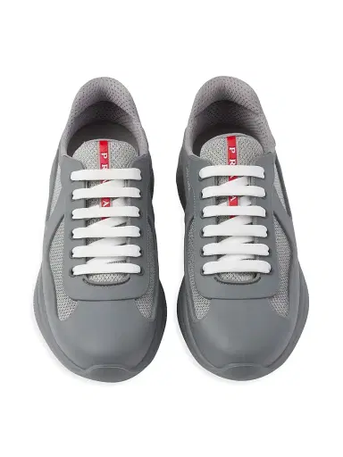 Prada Men's America's Cup Soft Rubber and Bike Fabric Sneakers | Thumbnail 2 Prada Men's America's Cup Soft Rubber and Bike Fabric Sneakers | Thumbnail 2