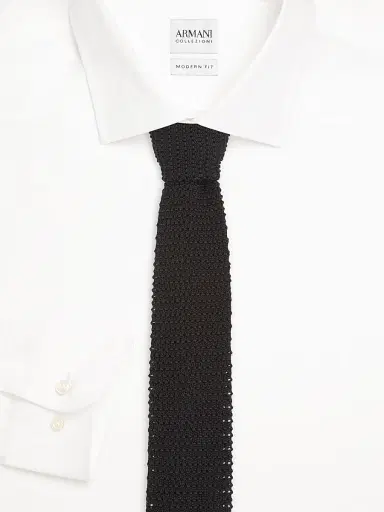 Giorgio Armani Men's Cravatta Tricot Silk Tie | Thumbnail 2 Giorgio Armani Men's Cravatta Tricot Silk Tie | Thumbnail 2
