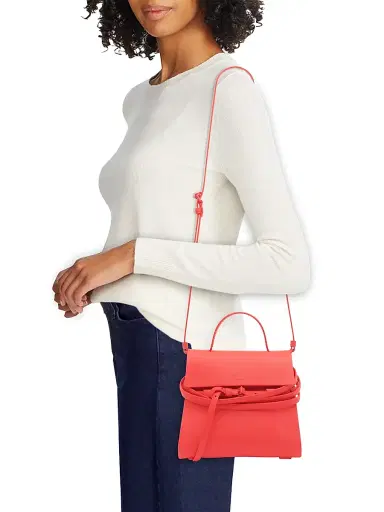 Moschino Women's Tie Me Top Handle Bag - Red | Thumbnail 2 Moschino Women's Tie Me Top Handle Bag - Red | Thumbnail 2