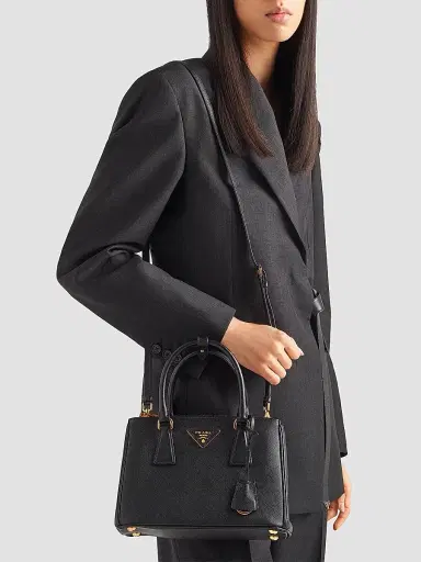 Prada Women's Galleria Saffiano Leather Top Handle Bag - Black | Thumbnail 2 Prada Women's Galleria Saffiano Leather Top Handle Bag - Black | Thumbnail 2