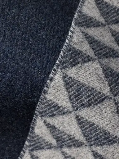 Prada Women's Wool and Cashmere Scarf - Grey Blue | Thumbnail 2 Prada Women's Wool and Cashmere Scarf - Grey Blue | Thumbnail 2
