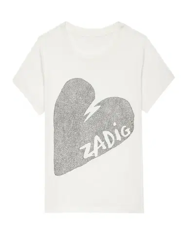 Zadig & Voltaire Alys Embellished Big Heart T-Shirt | Thumbnail 1 Zadig & Voltaire Alys Embellished Big Heart T-Shirt | Thumbnail 1