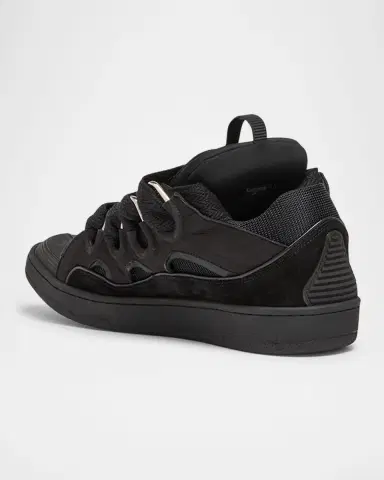 Lanvin Men's Curb Napa Leather Low-Top Sneakers | Thumbnail 4 Lanvin Men's Curb Napa Leather Low-Top Sneakers | Thumbnail 4