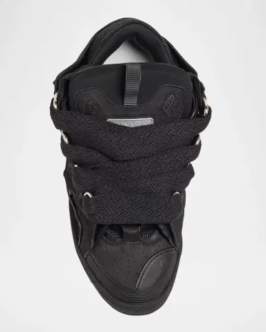 Lanvin Men's Curb Napa Leather Low-Top Sneakers | Thumbnail 6 Lanvin Men's Curb Napa Leather Low-Top Sneakers | Thumbnail 6