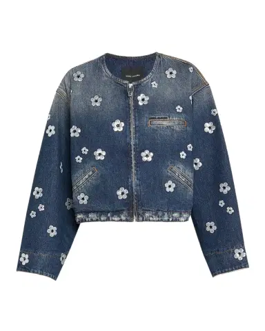 Marc Jacobs Daisy Sequined Denim Crop Jacket | Thumbnail 1 Marc Jacobs Daisy Sequined Denim Crop Jacket | Thumbnail 1
