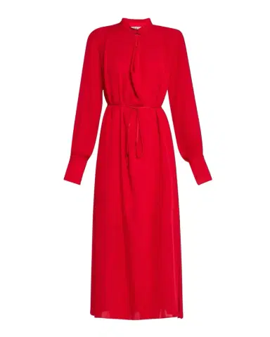 Argent Cutout Silk Double Georgette Midi Dress | Thumbnail 1 Argent Cutout Silk Double Georgette Midi Dress | Thumbnail 1