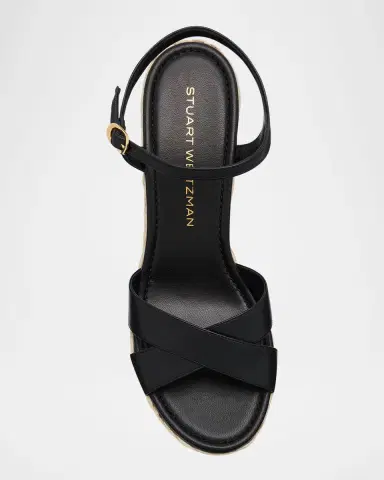 Stuart Weitzman Dayna Leather Crisscross Espadrille Sandals | Thumbnail 5 Stuart Weitzman Dayna Leather Crisscross Espadrille Sandals | Thumbnail 5