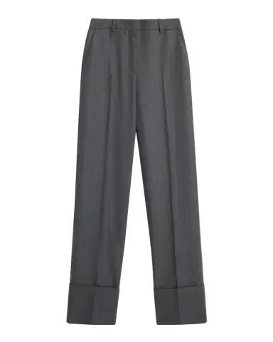 Valentino Garavani Cuffed Wool Trousers | Thumbnail 1 Valentino Garavani Cuffed Wool Trousers | Thumbnail 1