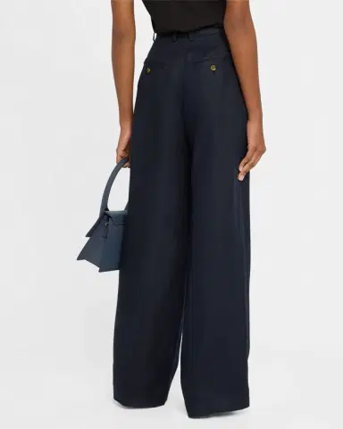 ARGENT Park Wide-Leg Basketweave Linen Trousers | Thumbnail 3 ARGENT Park Wide-Leg Basketweave Linen Trousers | Thumbnail 3