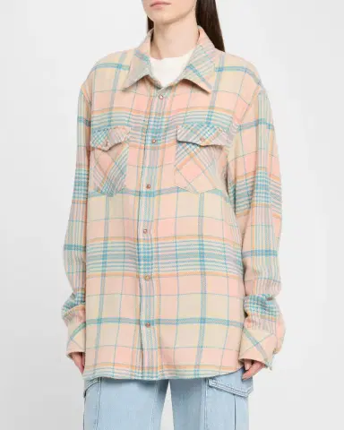 God 's True Cashmere Lover Tartan Cashmere Shirt | Thumbnail 4 God 's True Cashmere Lover Tartan Cashmere Shirt | Thumbnail 4