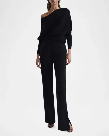 Reiss Lorna Ribbed One-Shoulder Top | Thumbnail 2 Reiss Lorna Ribbed One-Shoulder Top | Thumbnail 2