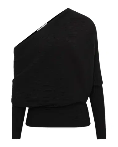 Reiss Lorna Ribbed One-Shoulder Top | Thumbnail 1 Reiss Lorna Ribbed One-Shoulder Top | Thumbnail 1