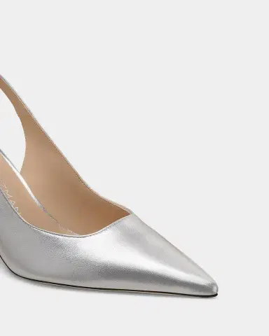 Stuart Weitzman 75mm Stuart Power Metallic Leather Slingback Pumps | Thumbnail 2 Stuart Weitzman 75mm Stuart Power Metallic Leather Slingback Pumps | Thumbnail 2