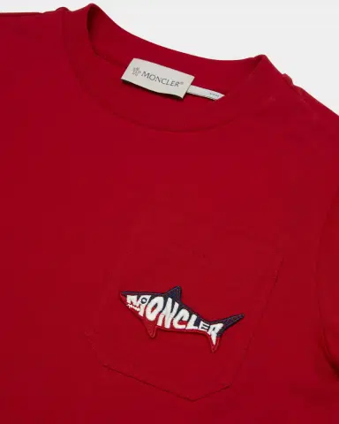 Moncler Boy 's Shark Logo Short-Sleeve T-Shirt, Size 12- | Thumbnail 3 Moncler Boy 's Shark Logo Short-Sleeve T-Shirt, Size 12- | Thumbnail 3