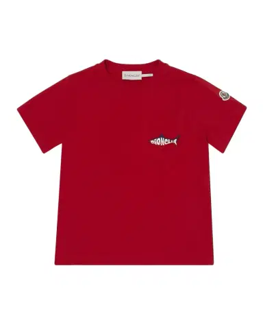 Moncler Boy 's Shark Logo Short-Sleeve T-Shirt, Size 12- | Thumbnail 1 Moncler Boy 's Shark Logo Short-Sleeve T-Shirt, Size 12- | Thumbnail 1