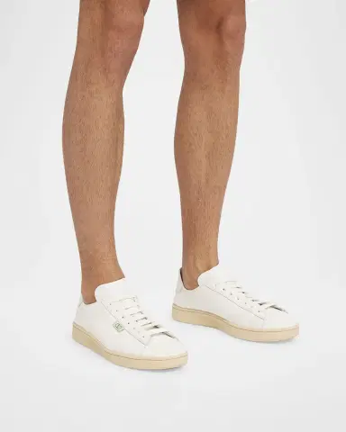Valentino Garavani Men's Royco V Logo Calfskin Low-Top Sneakers | Thumbnail 2 Valentino Garavani Men's Royco V Logo Calfskin Low-Top Sneakers | Thumbnail 2