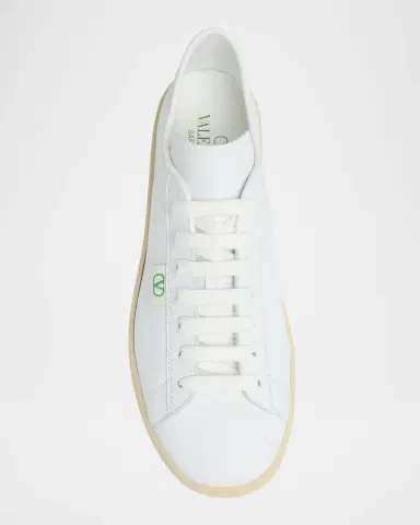 Valentino Garavani Men's Royco V Logo Calfskin Low-Top Sneakers | Thumbnail 6 Valentino Garavani Men's Royco V Logo Calfskin Low-Top Sneakers | Thumbnail 6