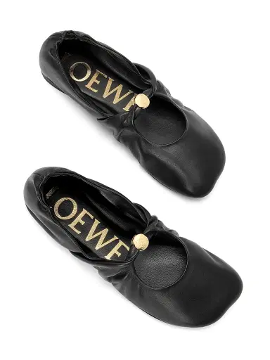 Loewe Women's Pebble Soft Ballerina Flats - Black - Size 11 | Thumbnail 3 Loewe Women's Pebble Soft Ballerina Flats - Black - Size 11 | Thumbnail 3