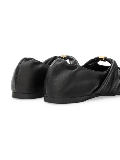Loewe Women's Pebble Soft Ballerina Flats - Black - Size 11 | Thumbnail 4 Loewe Women's Pebble Soft Ballerina Flats - Black - Size 11 | Thumbnail 4