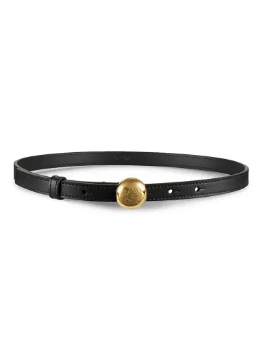 LOEWE Women's Monogram Pebble Buckle Leather Belt - Black Gold | Thumbnail 1 LOEWE Women's Monogram Pebble Buckle Leather Belt - Black Gold | Thumbnail 1