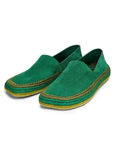 Loewe Men's x Paula's Ibiza Rio Suede Espadrilles - Green | Thumbnail 2 Loewe Men's x Paula's Ibiza Rio Suede Espadrilles - Green | Thumbnail 2