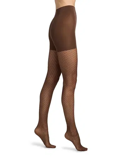 Wolford Women's Dots Control-Top Tights - Umber | Thumbnail 1 Wolford Women's Dots Control-Top Tights - Umber | Thumbnail 1