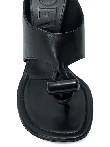 Loewe Women's 90MM Toggle Thong Leather Sandals - Black | Thumbnail 4 Loewe Women's 90MM Toggle Thong Leather Sandals - Black | Thumbnail 4