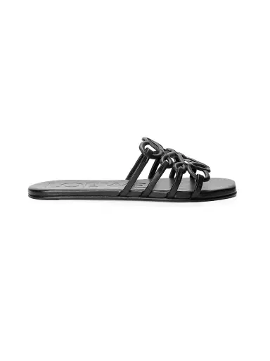 Loewe Women's x Paula's Ibiza Petal Anagram Leather Slides | Thumbnail 1 Loewe Women's x Paula's Ibiza Petal Anagram Leather Slides | Thumbnail 1