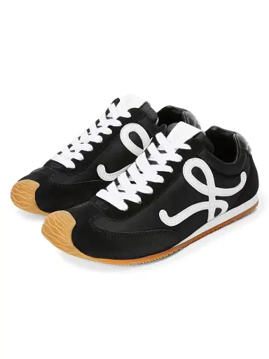 Loewe Women's Ballet Runner 2.0 Suede Sneakers - Black White - Size 7 | Thumbnail 2 Loewe Women's Ballet Runner 2.0 Suede Sneakers - Black White - Size 7 | Thumbnail 2