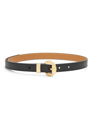 LOEWE Women's Pebble Leather Belt - Black Gold | Thumbnail 1 LOEWE Women's Pebble Leather Belt - Black Gold | Thumbnail 1