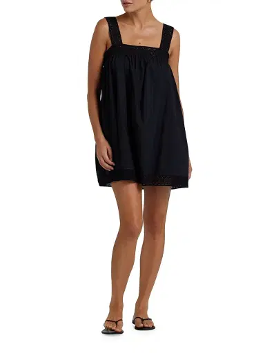 Peony Women's Tapestry Broderie Cover-Up Minidress - Gardenia | Thumbnail 2 Peony Women's Tapestry Broderie Cover-Up Minidress - Gardenia | Thumbnail 2