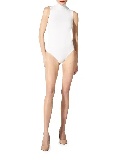 Wolford Women's Mock Turtleneck Sleeveless Bodysuit - White | Thumbnail 2 Wolford Women's Mock Turtleneck Sleeveless Bodysuit - White | Thumbnail 2