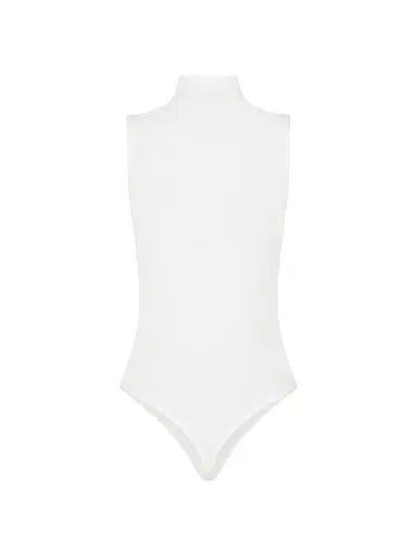 Wolford Women's Mock Turtleneck Sleeveless Bodysuit - White | Thumbnail 3 Wolford Women's Mock Turtleneck Sleeveless Bodysuit - White | Thumbnail 3