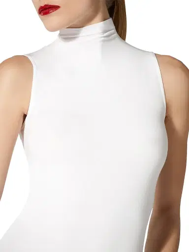Wolford Women's Mock Turtleneck Sleeveless Bodysuit - White | Thumbnail 6 Wolford Women's Mock Turtleneck Sleeveless Bodysuit - White | Thumbnail 6