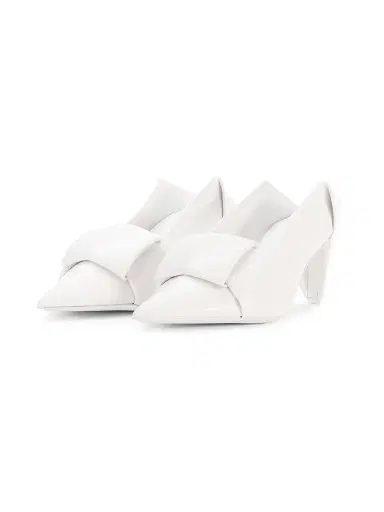 LOEWE Women's Origami 70MM Leather Pumps - Optic White | Thumbnail 2 LOEWE Women's Origami 70MM Leather Pumps - Optic White | Thumbnail 2