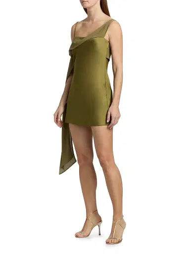 Significant Other Women's Devlyn Draped Satin Minidress - Fern - Size 12 | Thumbnail 4 Significant Other Women's Devlyn Draped Satin Minidress - Fern - Size 12 | Thumbnail 4