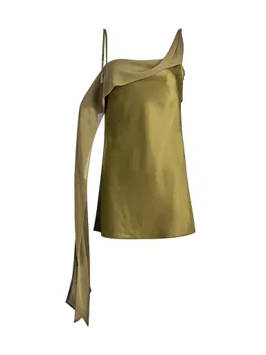 Significant Other Women's Devlyn Draped Satin Minidress - Fern - Size 12 | Thumbnail 1 Significant Other Women's Devlyn Draped Satin Minidress - Fern - Size 12 | Thumbnail 1