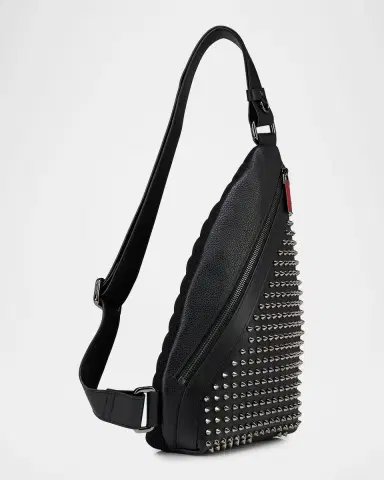 Christian Louboutin Men's Funky Leather Empire Spikes Sling Bag | Thumbnail 2 Christian Louboutin Men's Funky Leather Empire Spikes Sling Bag | Thumbnail 2