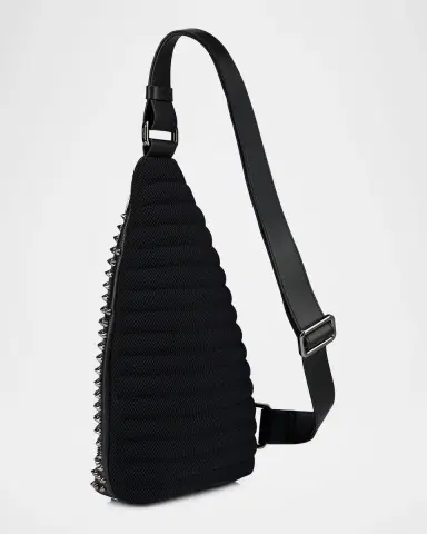 Christian Louboutin Men's Funky Leather Empire Spikes Sling Bag | Thumbnail 3 Christian Louboutin Men's Funky Leather Empire Spikes Sling Bag | Thumbnail 3