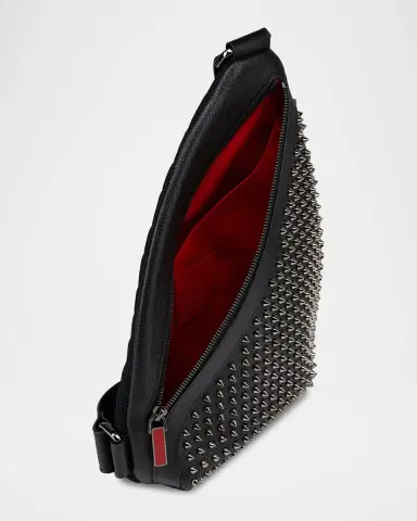 Christian Louboutin Men's Funky Leather Empire Spikes Sling Bag | Thumbnail 4 Christian Louboutin Men's Funky Leather Empire Spikes Sling Bag | Thumbnail 4