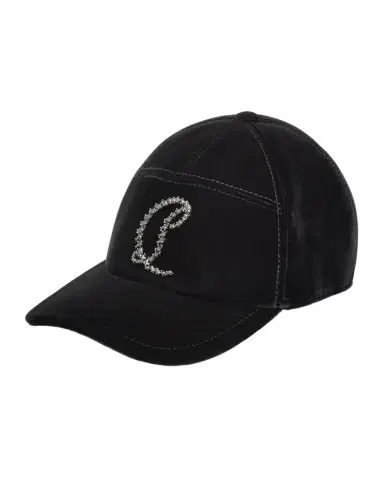 Christian Louboutin Men's Mooncrest Rhinestone Velvet Baseball Cap | Thumbnail 1 Christian Louboutin Men's Mooncrest Rhinestone Velvet Baseball Cap | Thumbnail 1