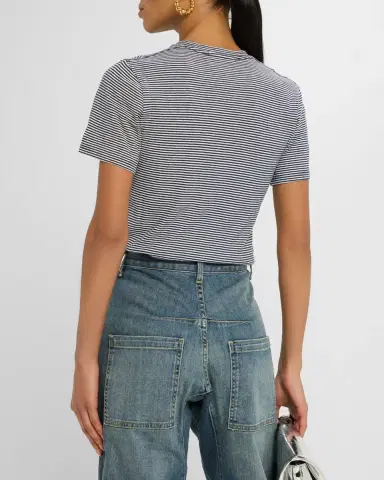 Nili Lotan Lana Striped Short-Sleeve T-Shirt | Thumbnail 3 Nili Lotan Lana Striped Short-Sleeve T-Shirt | Thumbnail 3