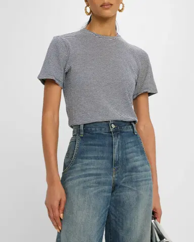 Nili Lotan Lana Striped Short-Sleeve T-Shirt | Thumbnail 4 Nili Lotan Lana Striped Short-Sleeve T-Shirt | Thumbnail 4