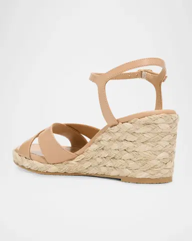 Stuart Weitzman Dayna Leather Crisscross Espadrille Sandals | Thumbnail 4 Stuart Weitzman Dayna Leather Crisscross Espadrille Sandals | Thumbnail 4