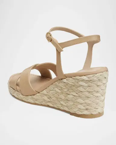 Stuart Weitzman Dayna Leather Crisscross Espadrille Sandals | Thumbnail 5 Stuart Weitzman Dayna Leather Crisscross Espadrille Sandals | Thumbnail 5