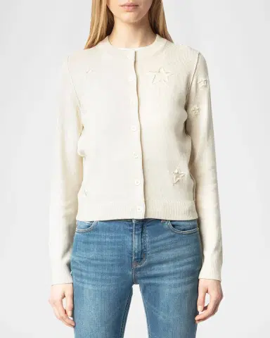 Zadig & Voltaire Alpha Seco Stars Cardigan | Thumbnail 4 Zadig & Voltaire Alpha Seco Stars Cardigan | Thumbnail 4