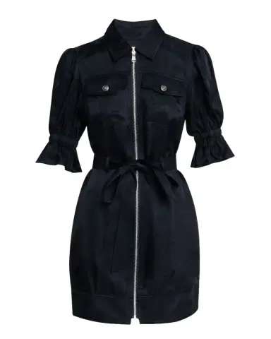 Cinq à Sept Holly Puff-Sleeve Zip-Front Mini Dress | Thumbnail 1 Cinq à Sept Holly Puff-Sleeve Zip-Front Mini Dress | Thumbnail 1